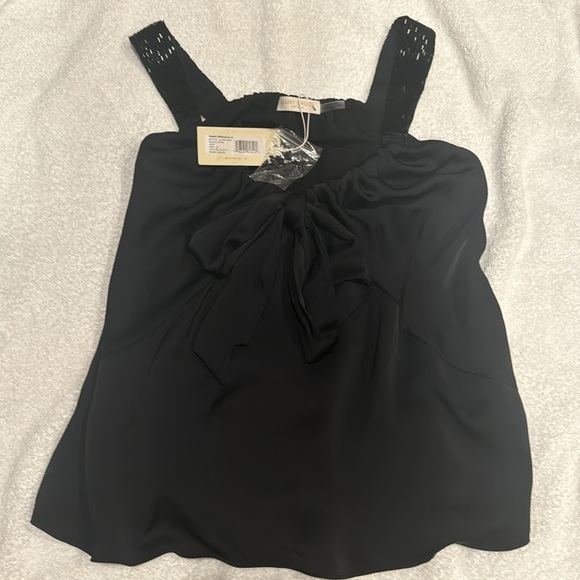 RAMY BROOK NWT - Amy Tie Front Satin Tank - Picture 3 of 5